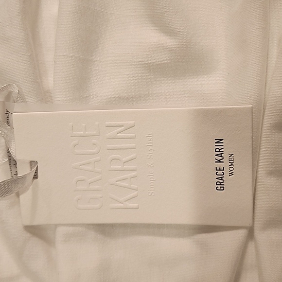 🤍NWT🤍Grace Karin White Strapless Jumpsuit Large - Picture 4 of 8